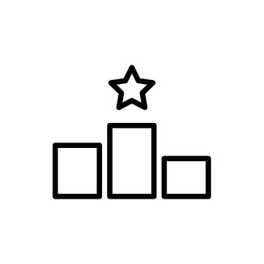 Podyum ikonunun illüstrasyon vektörü grafiği. Kazanan için uygun, ödül, sahne vs..