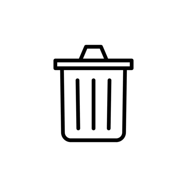 Çöp Kutusu Simgesinin Llüstrasyon Vektörü Grafiği Çöp Çöp Koruma Için — Stok Vektör