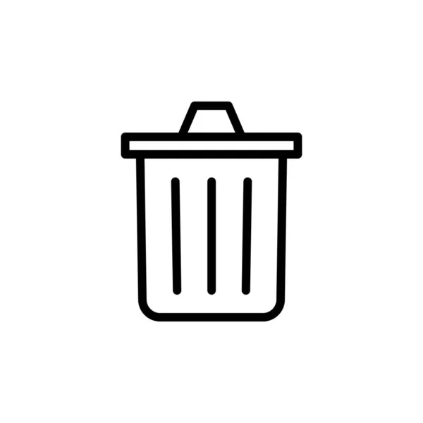 Trashcan 아이콘에 Vector 그래픽 쓰레기 쓰레기 보호등을 — 스톡 벡터