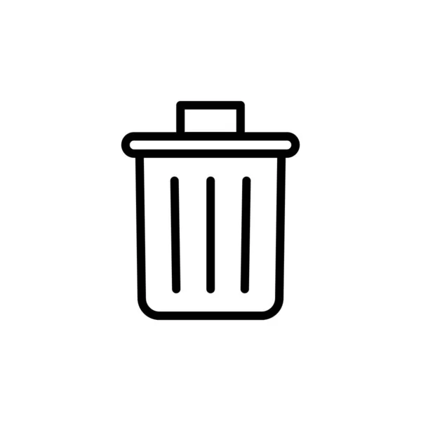 Trashcan 아이콘에 Vector 그래픽 쓰레기 쓰레기 보호등을 — 스톡 벡터