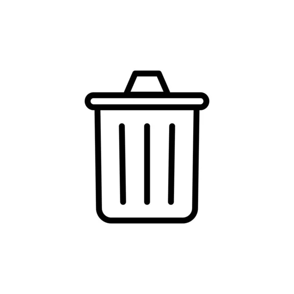 Illustration Vector Graphic Trashcan Icon Fit Junk Garbage Conservation Etc — Stock Vector