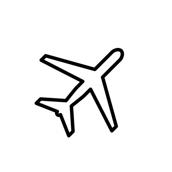 Illustration Vektorgrafik Des Flugzeug Symbols Fit Für Flug Transport Linienflugzeug — Stockvektor