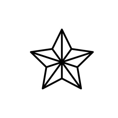 Yıldız simgesinin İllüstrasyon Vektörü grafiği. Favori, geri bildirim, değerlendirme vs. için uygun.