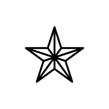 Yıldız simgesinin İllüstrasyon Vektörü grafiği. Favori, geri bildirim, değerlendirme vs. için uygun.