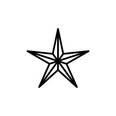 Yıldız simgesinin İllüstrasyon Vektörü grafiği. Favori, geri bildirim, değerlendirme vs. için uygun.