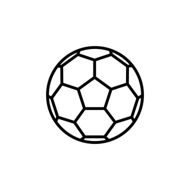Futbol topu ikonunun illüstrasyon vektörü grafiği. Futbol, spor, takım, oyun, lig, maç vesaire için uygun.