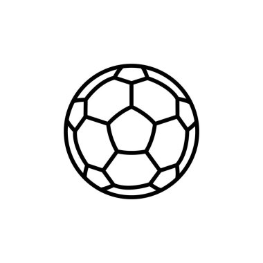 Futbol topu ikonunun illüstrasyon vektörü grafiği. Futbol, spor, takım, oyun, lig, maç vesaire için uygun.