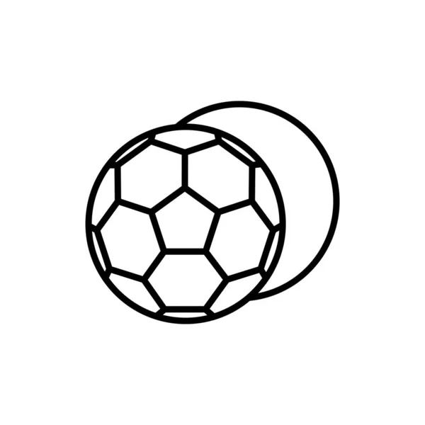 Иллюстрационный Вектор Иконки Футбольного Мяча Подходит Футбола Спорта Команды Игры — стоковый вектор