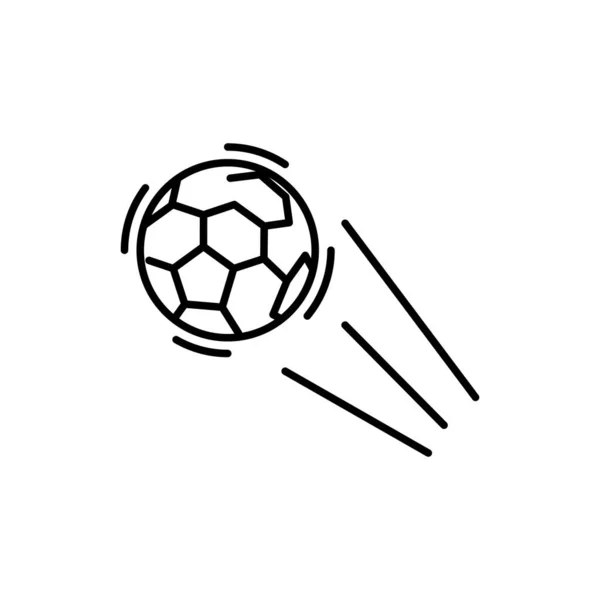 Futbol Topu Ikonunun Illüstrasyon Vektörü Grafiği Futbol Spor Takım Oyun — Stok Vektör