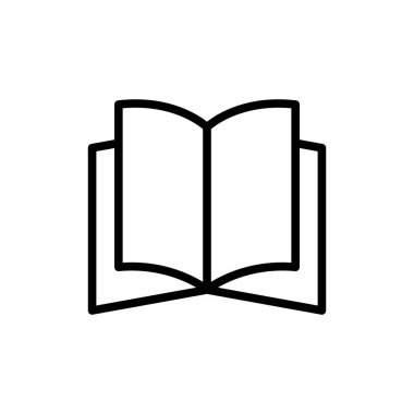 Kitap ikonunun İllüstrasyon Vektörü grafiği. Öğrenim, eğitim, edebiyat, öğrenim, kitapçı vs. için uygun.