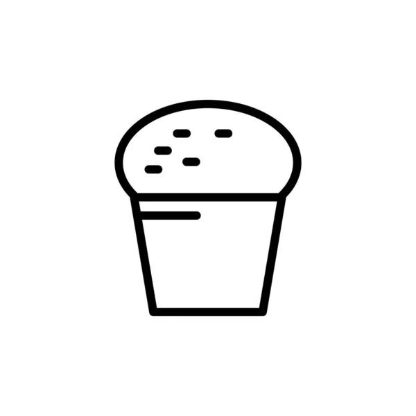 Illustratie Vectorgrafiek Van Cupcake Icoon Geschikt Voor Zoet Cake Dessert — Stockvector