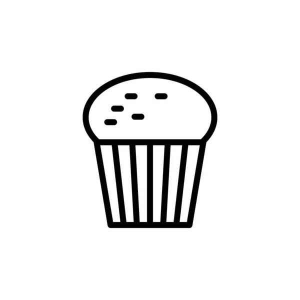 Illustration Graphique Vectoriel Icône Cupcake Convient Pour Sucré Gâteau Dessert — Image vectorielle