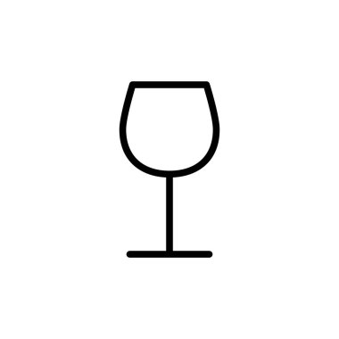 Şarap kadehi ikonunun illüstrasyon vektörü çizimi. Alkol, bar, şampanya, parti vesaire için uygun..