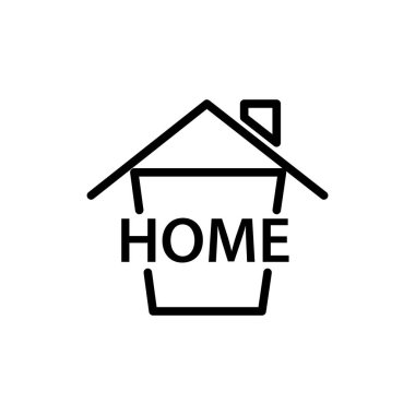 Ev simgesinin İmaj Vektörü grafiği. Ev için uygun, gayrimenkul, konut, kulübe, vs..