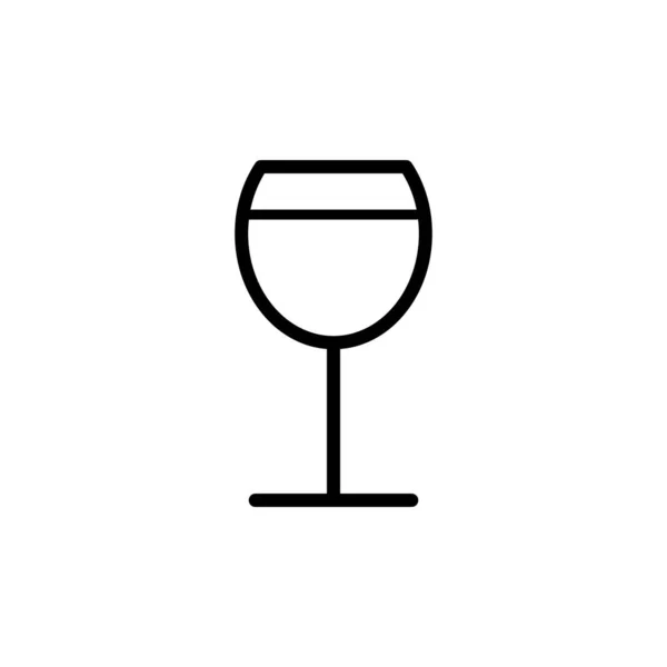 Illustration Graphique Vectoriel Icône Verre Vin Convient Pour Alcool Bar — Image vectorielle