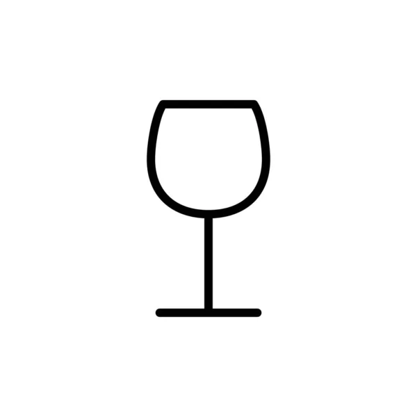 Illustration Graphique Vectoriel Icône Verre Vin Convient Pour Alcool Bar — Image vectorielle