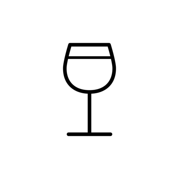 Illustration Vector Graphic Wine Glass Icon Fit Alcohol Bar Champagne — Stock Vector