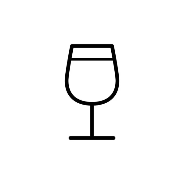 Illustratie Vectorgrafiek Van Wijnglas Icoon Geschikt Voor Alcohol Bar Champagne — Stockvector