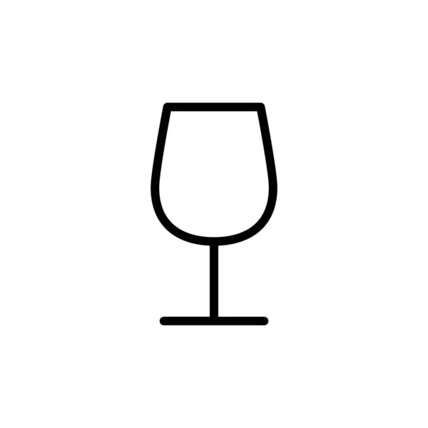 Illustration Graphique Vectoriel Icône Verre Vin Convient Pour Alcool Bar — Image vectorielle