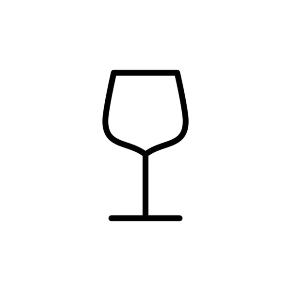 Illustration Graphique Vectoriel Icône Verre Vin Convient Pour Alcool Bar — Image vectorielle