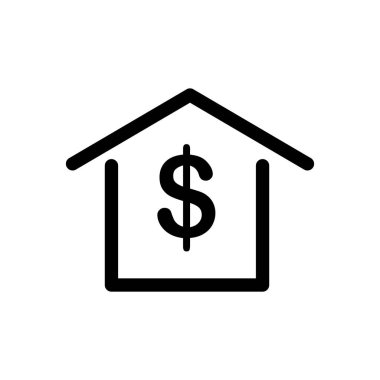 Banka binası ikonunun İmaj Vektörü grafiği. Yatırım, ödeme, finans, ticaret vs. için uygun.