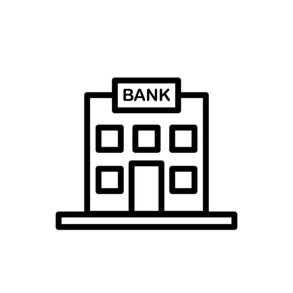 Illustration Vector Grafik Bank Bygning Ikon Egnet Til Investering Betaling – Stock-vektor