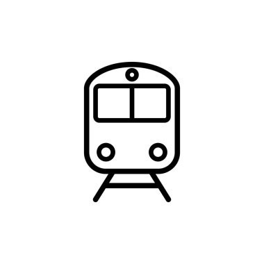 Tren simgesinin İllüstrasyon Vektörü grafiği. Ulaşım, metro, demiryolu vs. için uygun.