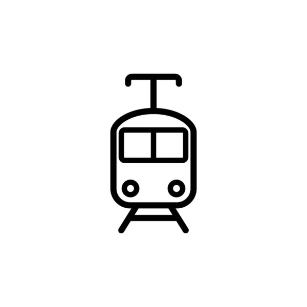Tren Simgesinin Llüstrasyon Vektörü Grafiği Ulaşım Metro Demiryolu Için Uygun — Stok Vektör