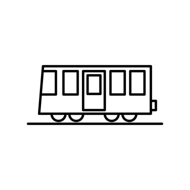 Tren simgesinin İllüstrasyon Vektörü grafiği. Ulaşım, metro, demiryolu vs. için uygun.