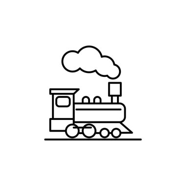 Tren simgesinin İllüstrasyon Vektörü grafiği. Ulaşım, metro, demiryolu vs. için uygun.