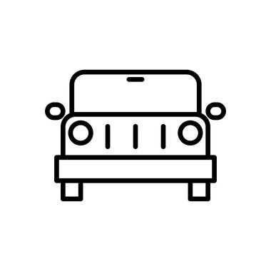 Araba simgesinin görsel vektör grafiği. Araç, ulaşım, otomobil, trafik vs. için uygun.