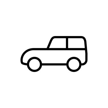 Araba simgesinin görsel vektör grafiği. Araç, ulaşım, otomobil, trafik vs. için uygun.
