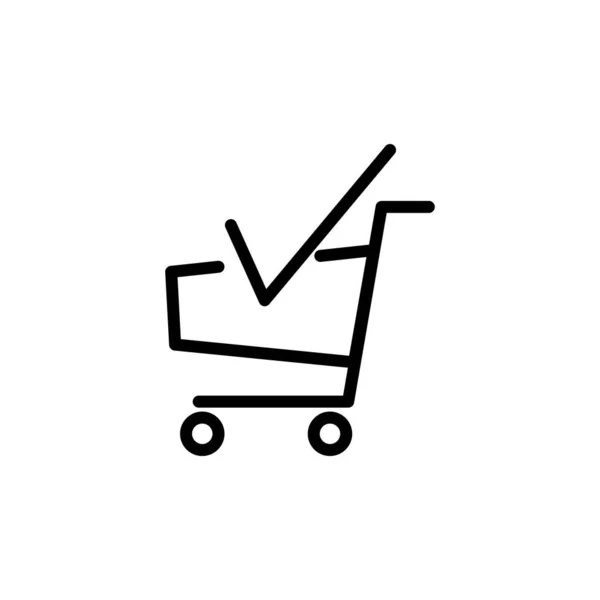 イラストショッピングカートのアイコンのベクトルグラフィック 商取引 店舗等への適合 — ストックベクタ