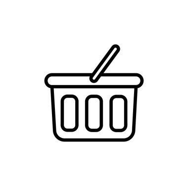 Alışveriş ikonunun İllüstrasyon Vektörü grafiği. Alışveriş sepetine uygun.