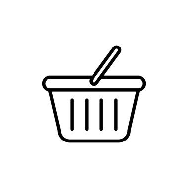 Alışveriş ikonunun İllüstrasyon Vektörü grafiği. Alışveriş sepetine uygun.