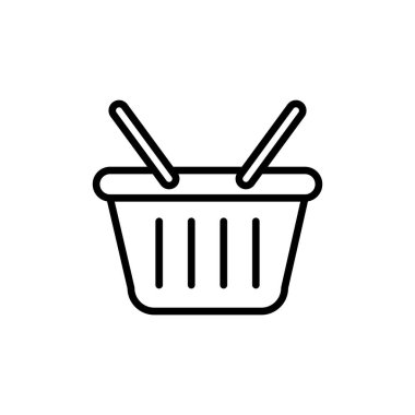 Alışveriş ikonunun İllüstrasyon Vektörü grafiği. Alışveriş sepetine uygun.