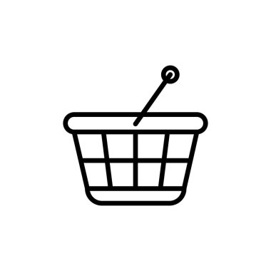 Alışveriş ikonunun İllüstrasyon Vektörü grafiği. Alışveriş sepetine uygun.