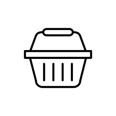 Alışveriş ikonunun İllüstrasyon Vektörü grafiği. Alışveriş sepetine uygun.