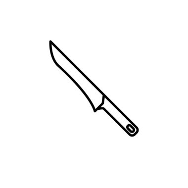 Yemek pişirme bıçağı ikonunun çizim vektörü grafiği. Aşçı, restoran, mutfak gereçleri vs. için uygun.