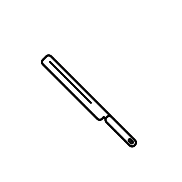 Yemek Pişirme Bıçağı Ikonunun Çizim Vektörü Grafiği Aşçı Restoran Mutfak — Stok Vektör