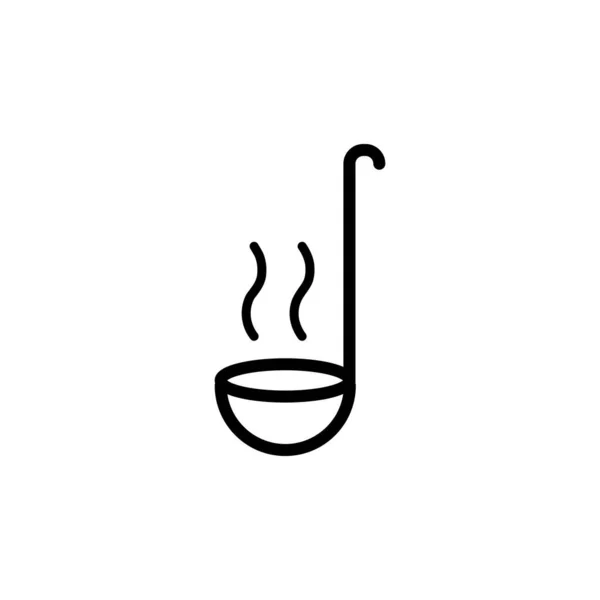 Illustration Vektorgrafik Des Schöpfkellen Symbols Geeignet Zum Kochen Suppen Geschirr — Stockvektor