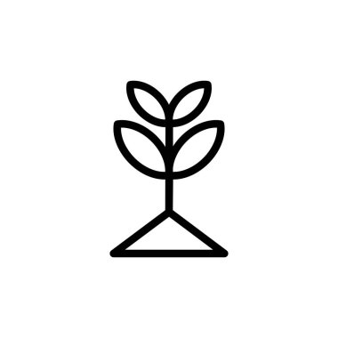 Büyüme ikonunun İmaj Vektörü grafiği. Filizlenmeye uygun, bitki, doğa, bahçıvanlık vs..