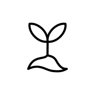 Filiz ikonunun görüntü vektörü grafiği. Büyüme, bitki yetiştirme, bahçe işleri vs. için uygun.