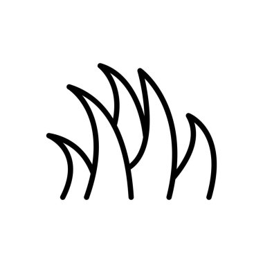 Çim simgesinin çizim vektörü grafiği. Doğa, bitki, bahçe, arka plan vs. için uygun.