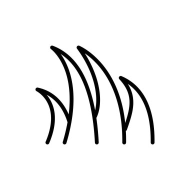 Çim simgesinin çizim vektörü grafiği. Doğa, bitki, bahçe, arka plan vs. için uygun.