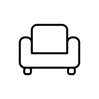 Kanepe ikonunun illüstrasyon vektörü grafiği. İç mekan, mobilya, dekorasyon vs. için uygun.