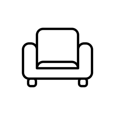 Kanepe ikonunun illüstrasyon vektörü grafiği. İç mekan, mobilya, dekorasyon vs. için uygun.