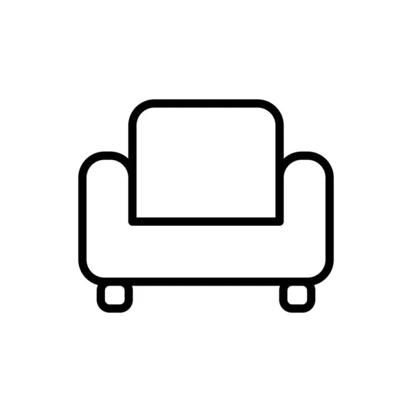 Ilustración Vector Gráfico Del Icono Del Sofá Ajuste Para Interiores — Vector de stock