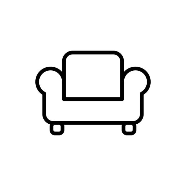 Ilustración Vector Gráfico Del Icono Del Sofá Ajuste Para Interiores — Vector de stock