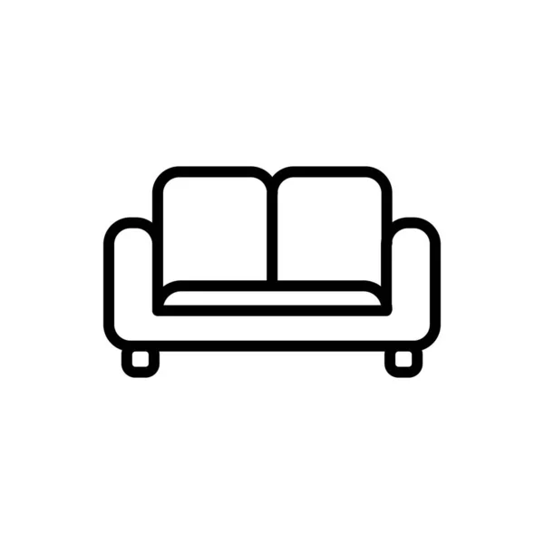 Illustration Graphique Vectoriel Icône Canapé Convient Pour Intérieur Les Meubles — Image vectorielle